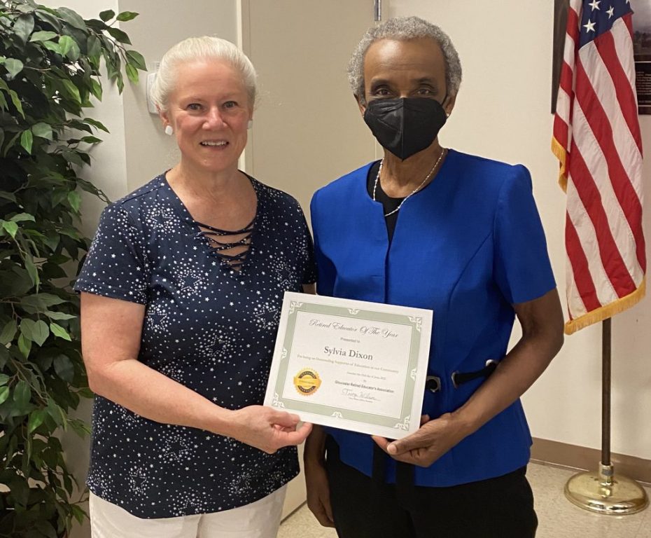 Sylvia Dixon, right, was named “Retired Educator of the Year”