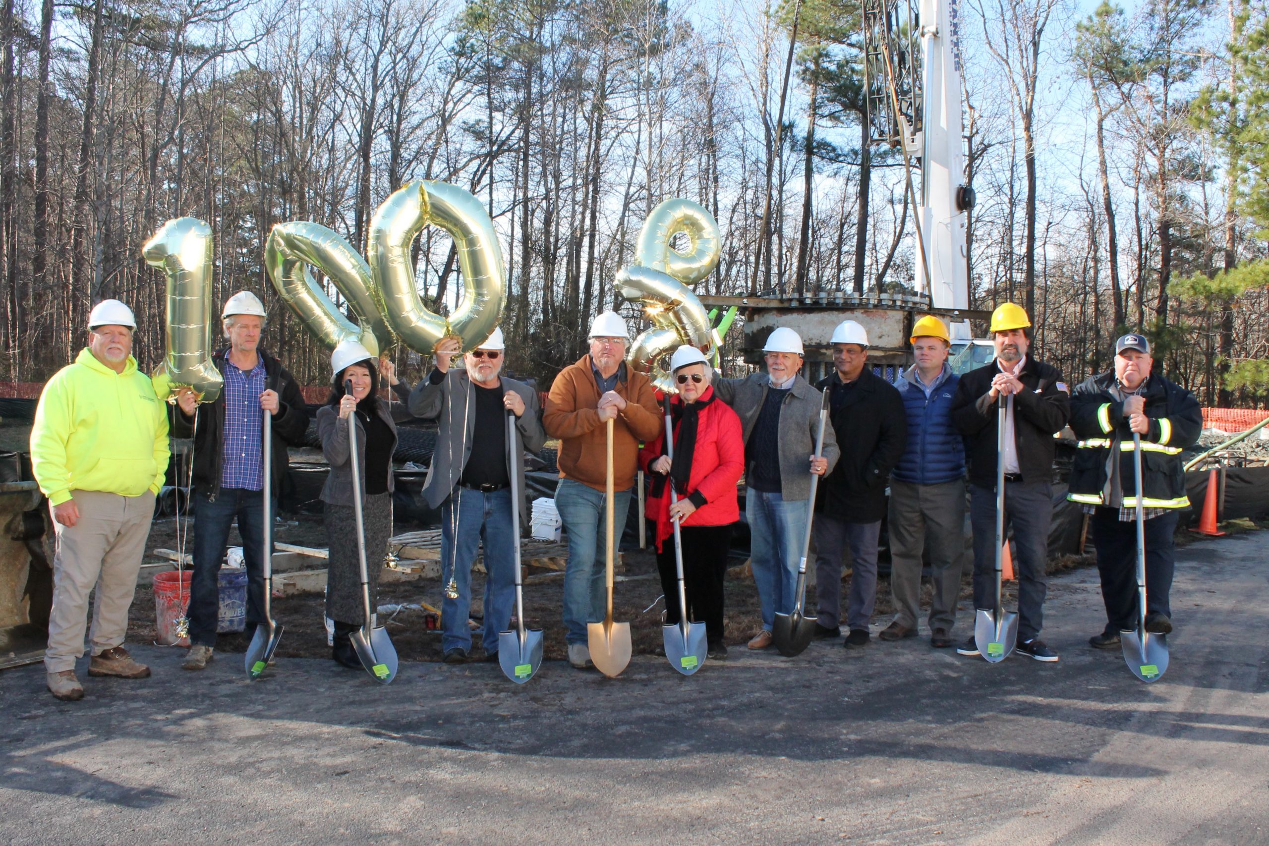 mathews broadband towers break ground