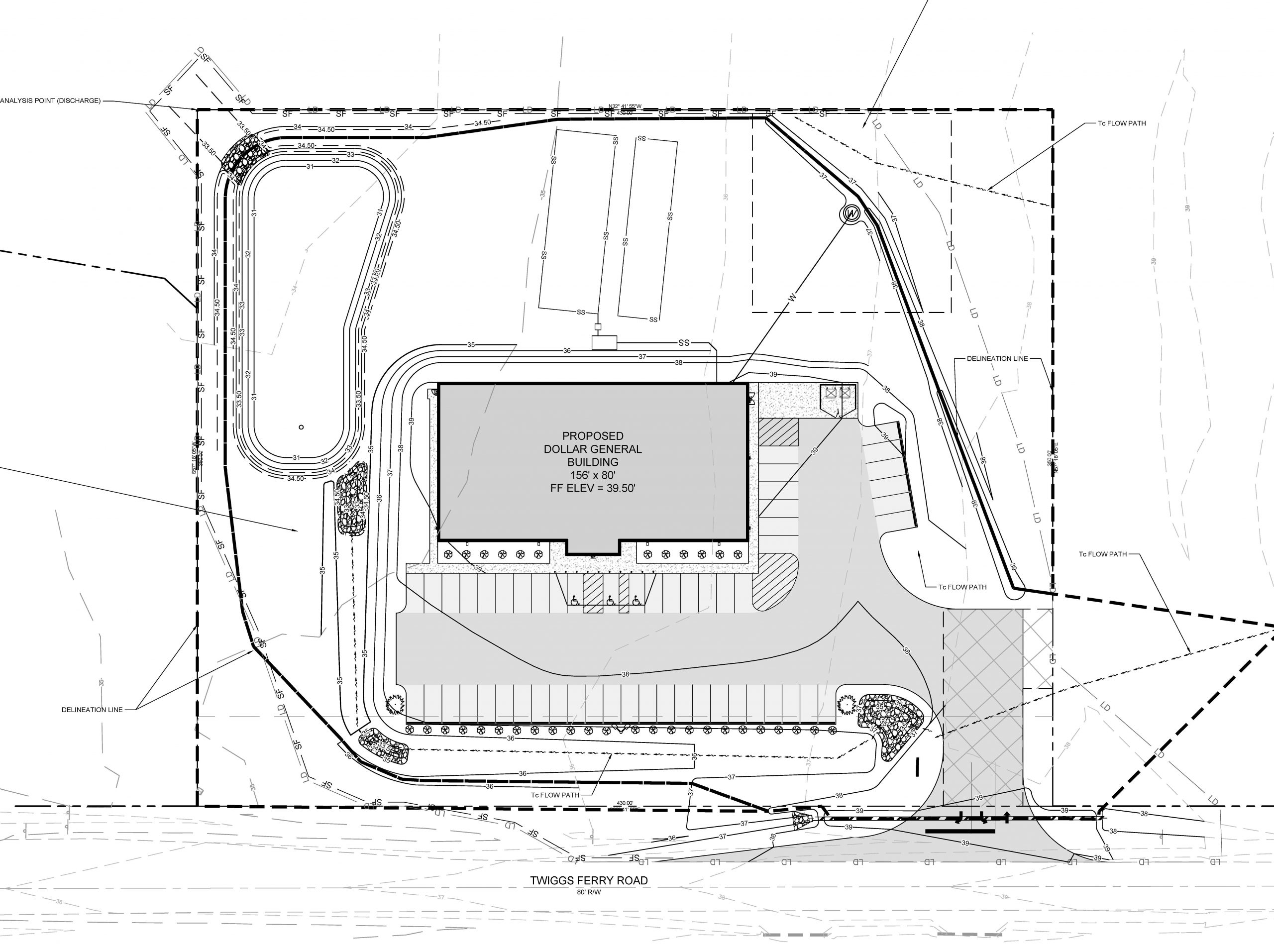 business mathews dollar general site plan