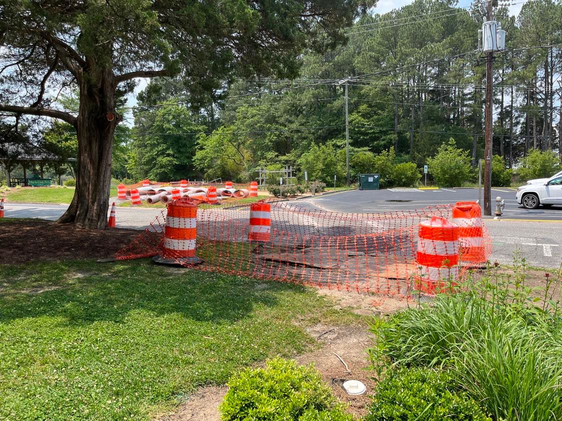 mathews brickbat road closure