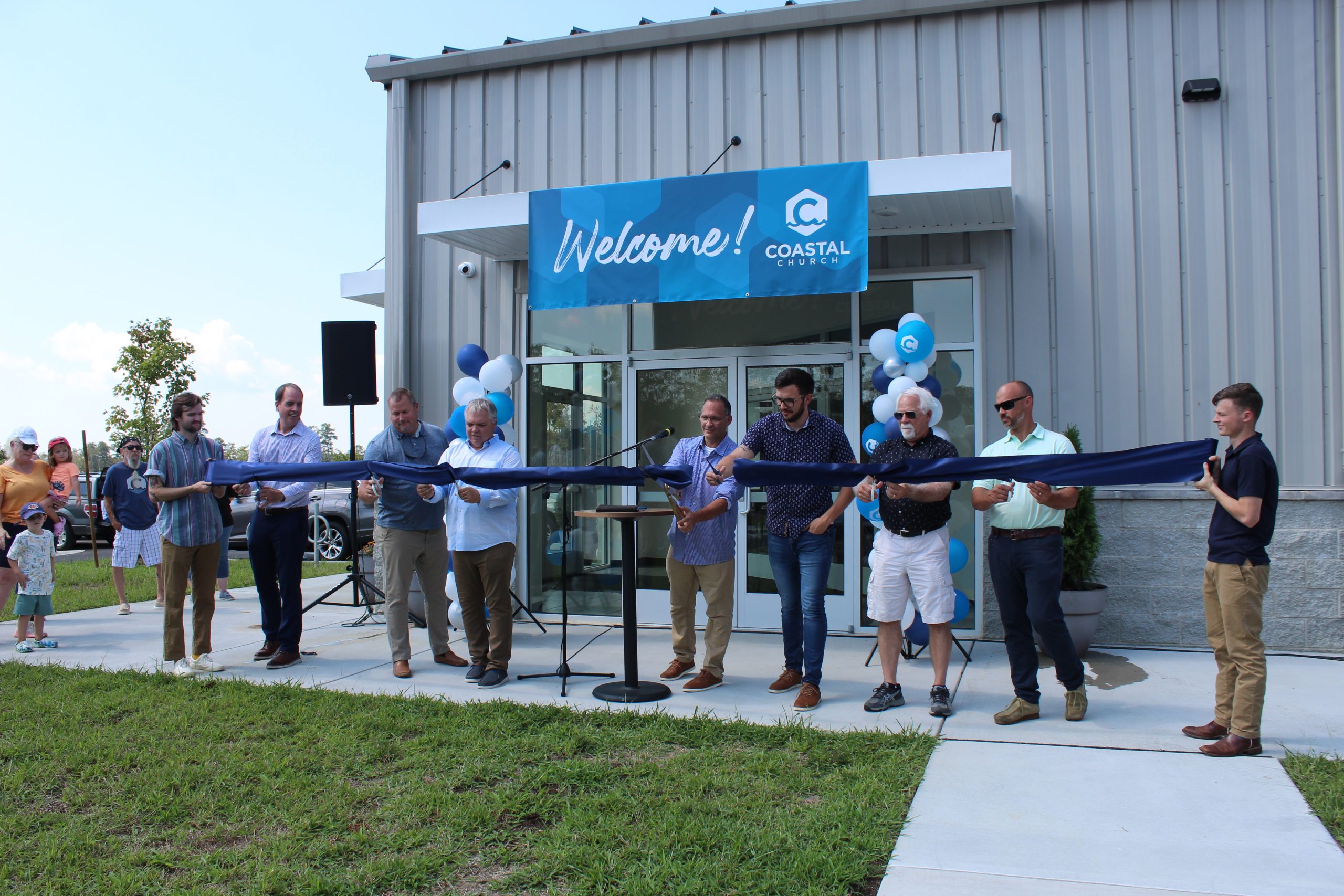 church ribbon cutting