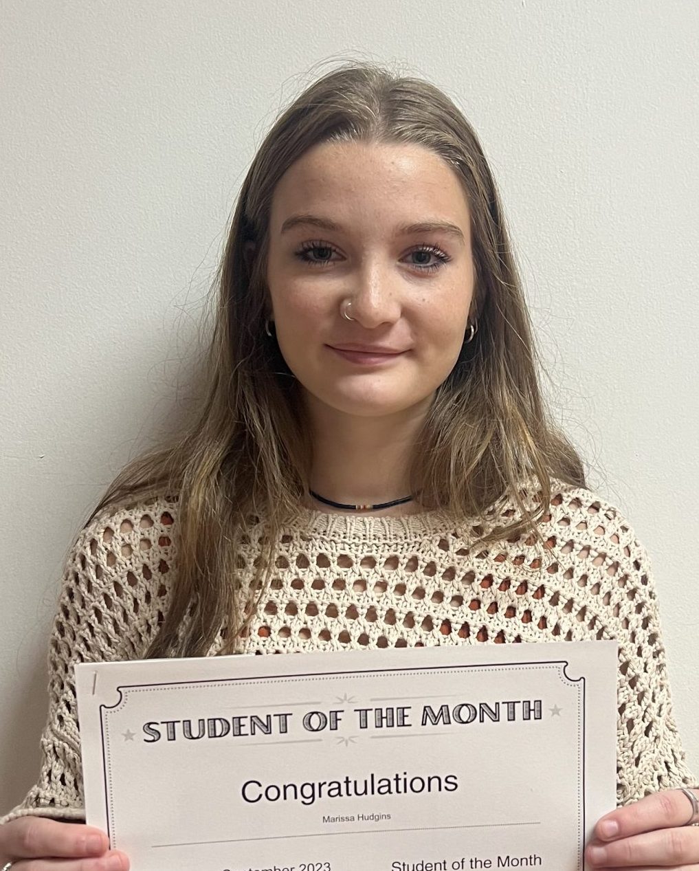 schools mhs student of month hudgins