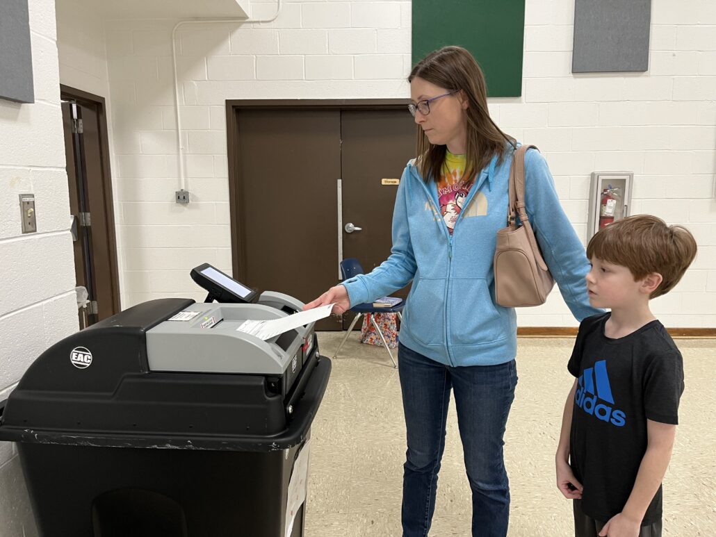 election mathews westville casting ballot