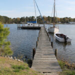 mathews pier in hallieford being replaced