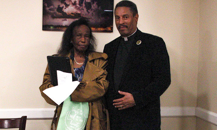 Hattie Carwell and Pastor Ronald Gayle