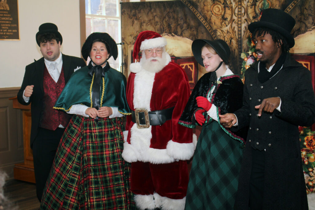 gloucester carolers with santa