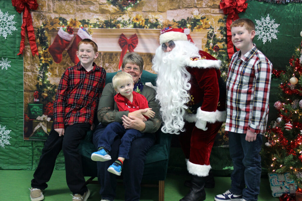 library santa family