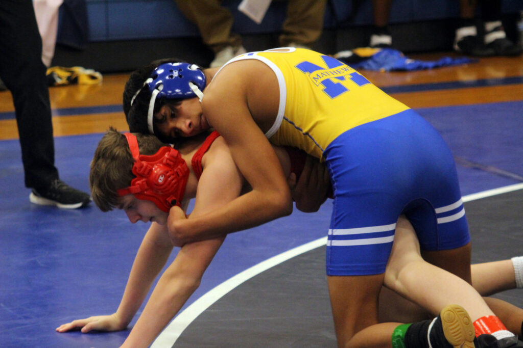 sports mhs wrestling Edwin Jaquez, JV wrestler, 126 lbs