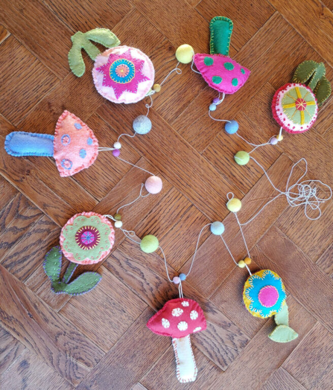 arts on main felted garland workshop