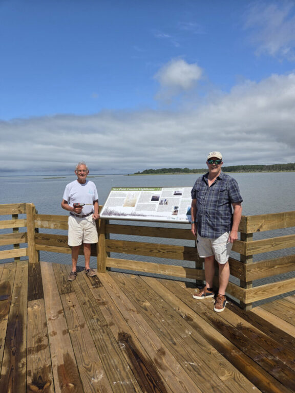 mathews lighthouse sign