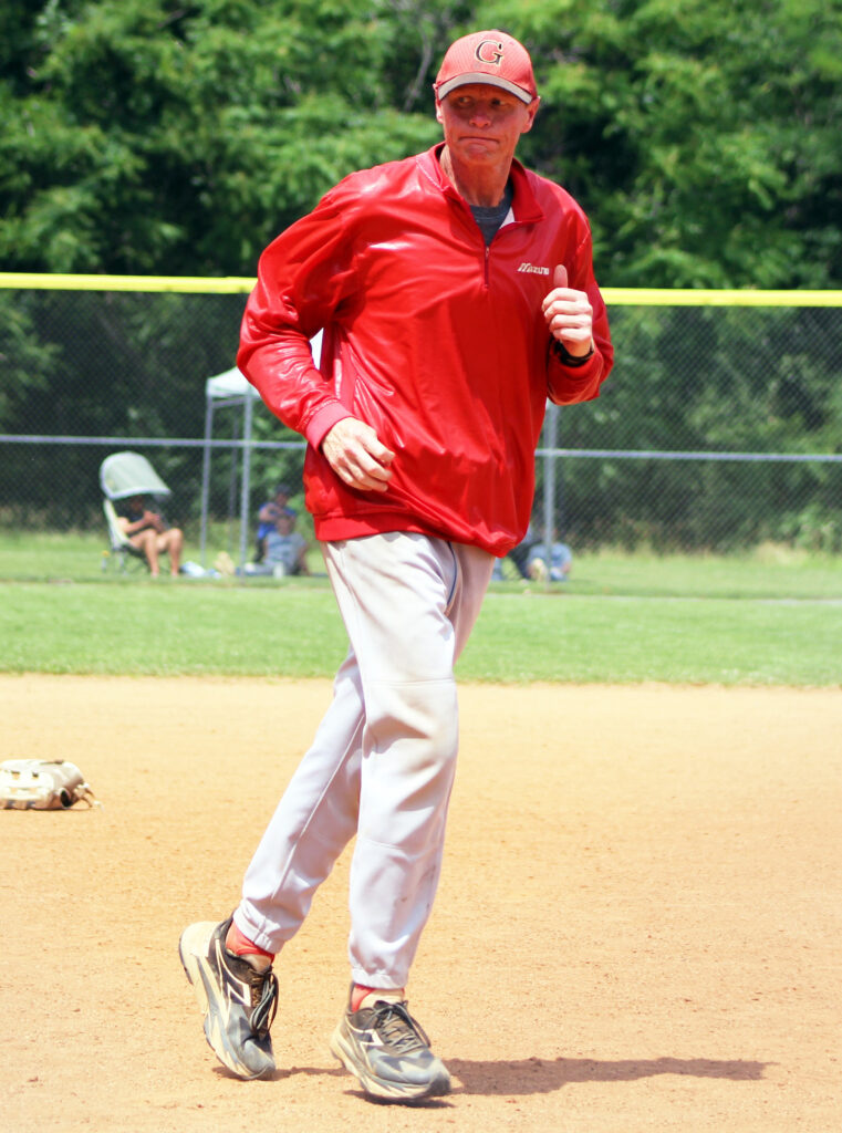 sports softball coach red