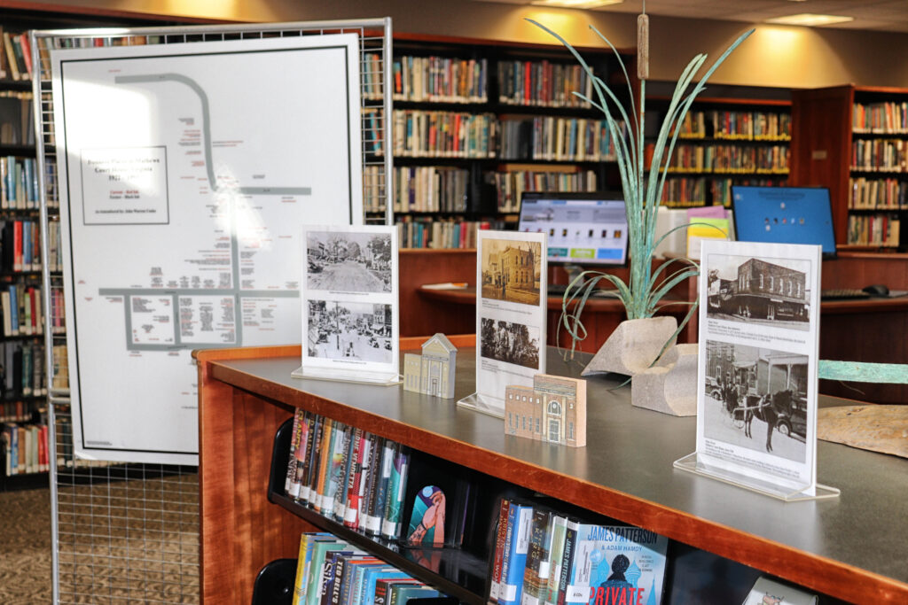 mathews library village display