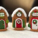 arts bay school felted gingerbread houses