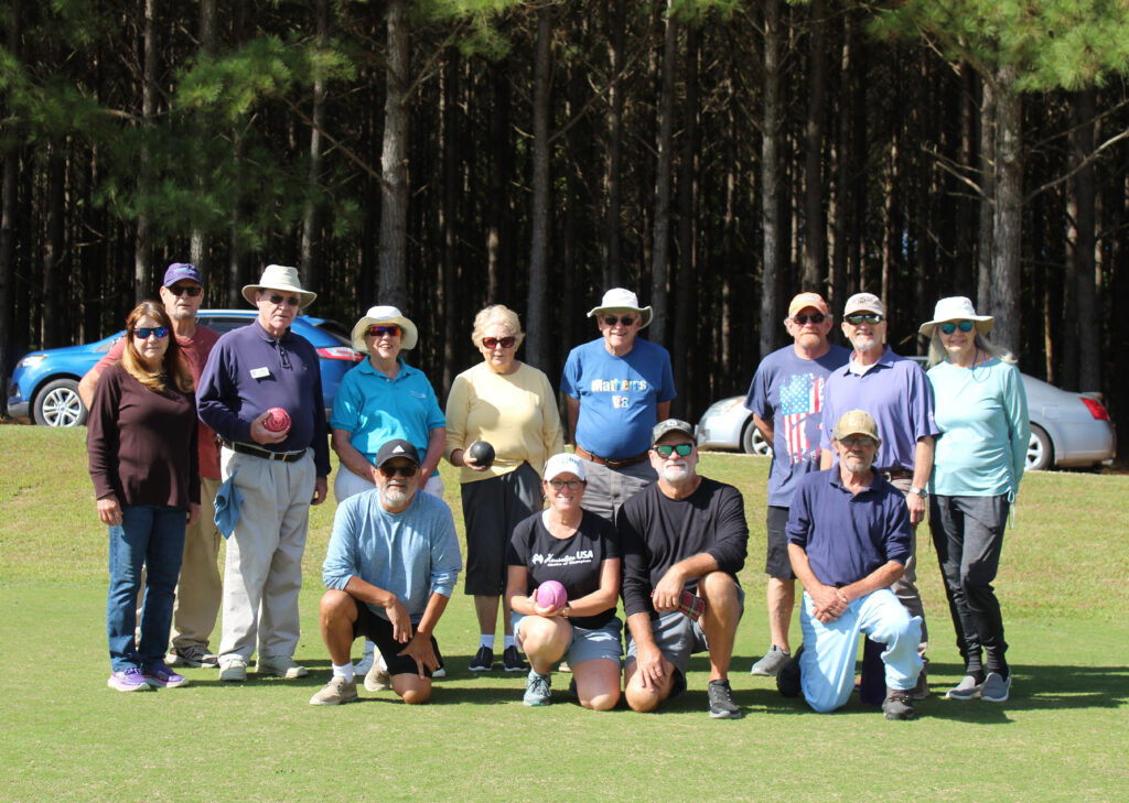 fall section lawn bowling group