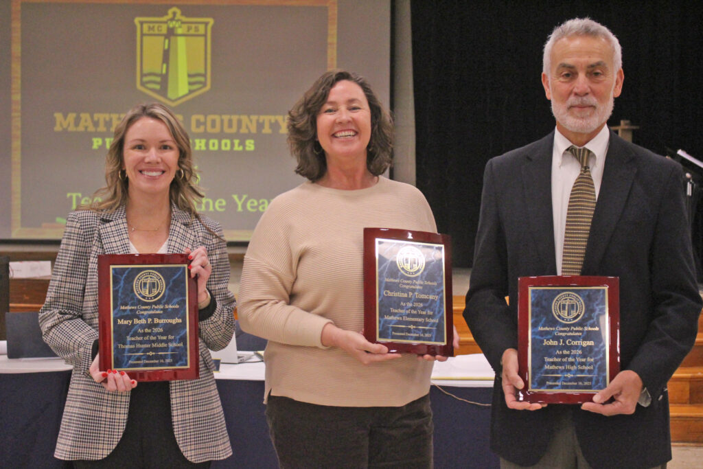 schools mathews board teachers of the year