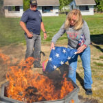 point flag burning