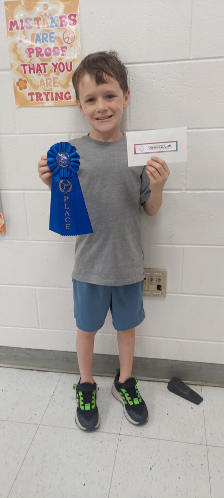schools mes va250 project 1st Place 3rd grade Maverick Hurst 2