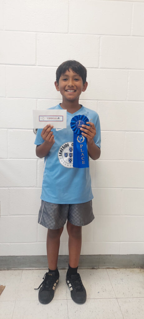 schools mes va250 project 1st place 4th grade Hector Jacques 2