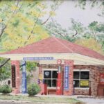 arts archival exhibit at library