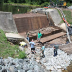 gloucester burkes pond spillway leaking 1
