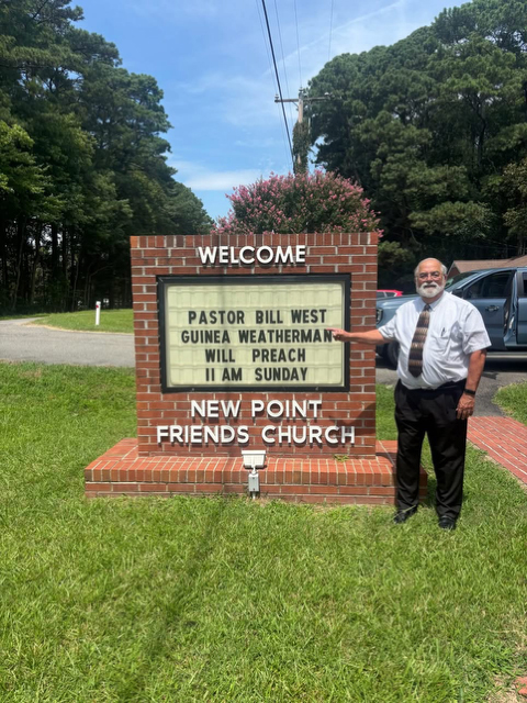 church new point friends pastor bill west