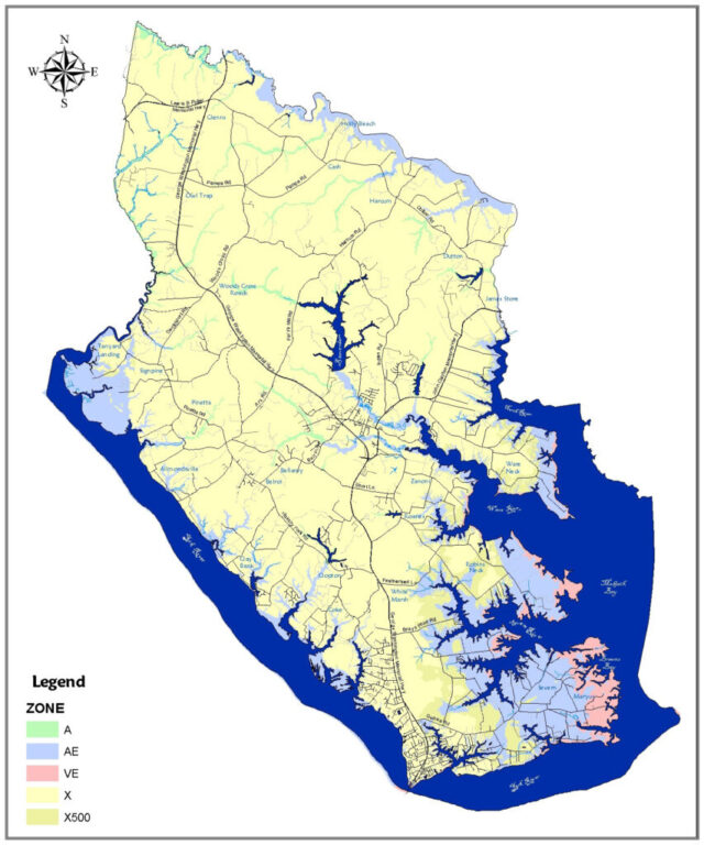 hurricane pages gloucester flood zones