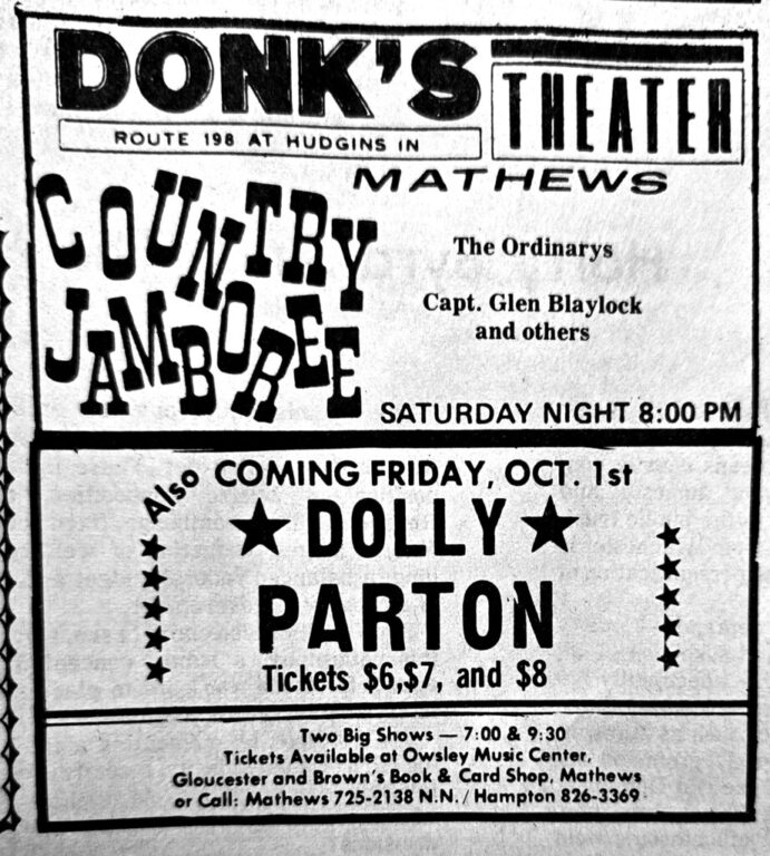1a dolly parton ad from actual paper