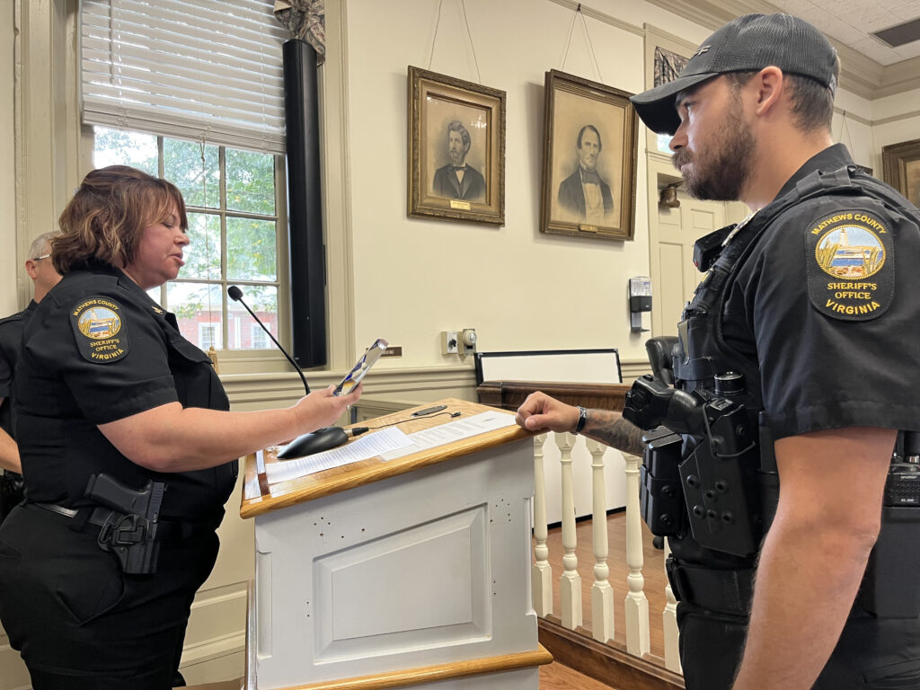 mathews supes sheriff recognition wilson